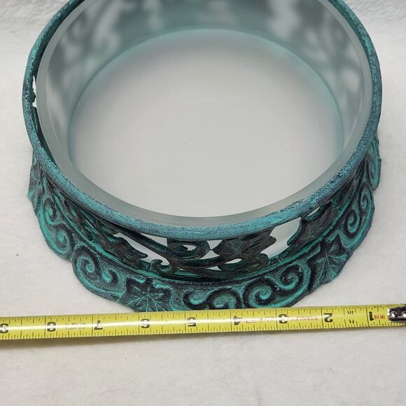 Vtg Partylite Retired Verdigris Ivy Garden 3-Wick Pillar/Candleholder P7362 NIB - Picture 6 of 10